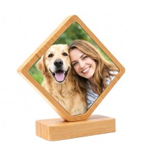 Снимка Върху Въртяща Се Бамбукова Рамка – Персонализиран Фото Панел Снимка Върху Въртяща Се Бамбукова Рамка – Персонализиран Фото Панел