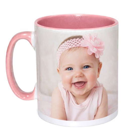 Чаши с Цветна Вътрешност и Дръжка - Различни Цветове