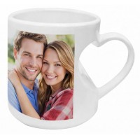 Чаша със снимка и дръжка сърце