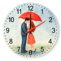 Дървен часовник със снимка