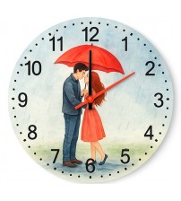 Дървен часовник със снимка