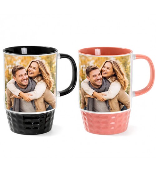 Персонализирана Фото Чаша С Цветна Вътрешност И Дръжка