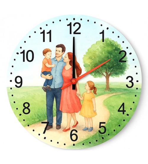 Стъклен часовник с една снимка