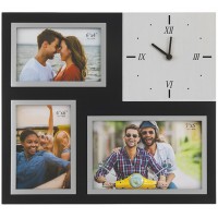 Стилна Фоторамка с Часовник – 3 Снимки