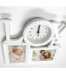 Декоративен Стенен Часовник LOVE С 2 Рамки За Снимки Бял Фото Подарък