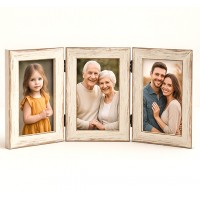 Tройна Фото Рамка Винтидж 13×18 см