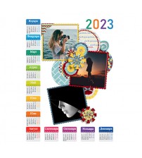 Еднолистен Календар с 3 Снимки