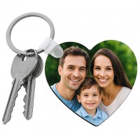 Дървен Сърцевиден Ключодържател Със Снимка Дървен Сърцевиден Ключодържател Със Снимка