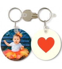 Кръгъл Ключодържател със Снимка – Лице и Гръб