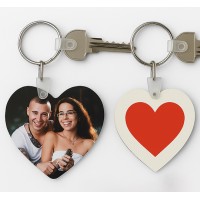 Ключодържател Сърце Двулицев със Снимки