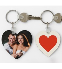 Ключодържател Сърце Двулицев със Снимки
