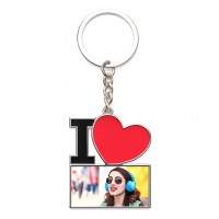 Ключодържател I Love Снимка – Метален Персонален Подарък Ключодържател I Love Снимка – Метален Персонален Подарък