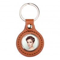 Кожен Кръгъл Ключодържател Със Снимка Кожен Кръгъл Ключодържател Със Снимка