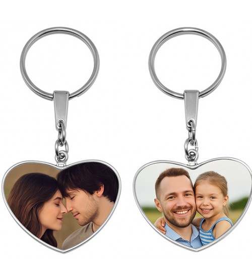 Метален Ключодържател Сърце С 2 Снимки