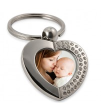 Метален Ключодържател Сърце със Снимка – Луксозен Подарък Метален Ключодържател Сърце със Снимка – Луксозен Подарък