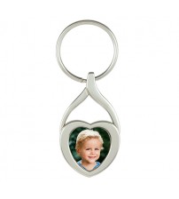 Метален Ключодържател Сърце Със Снимка По Избор Метален Ключодържател Сърце Със Снимка По Избор