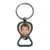 Метален Ключодържател Отварачка Сърце Със Снимка Метален Ключодържател Отварачка Сърце Със Снимка