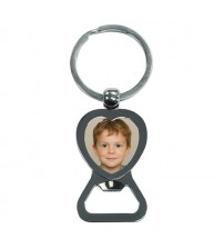 Метален Ключодържател Отварачка Сърце Със Снимка Метален Ключодържател Отварачка Сърце Със Снимка