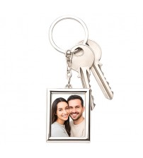 Правоъгълен Метален Ключодържател Със Снимка По Избор Правоъгълен Метален Ключодържател Със Снимка По Избор