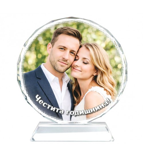 Кристал кръг със снимка