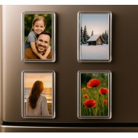 Акрилен Фото Магнит – Правоъгълен със Снимка
