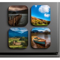 Дървен Магнит със Снимка - Квадрат