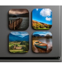 Дървен Магнит със Снимка - Квадрат