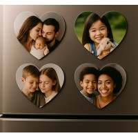 Алуминиев Фото Магнит със Снимка - Сърце