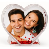 Сърцевидно Преспапие със Снимка и Надпис