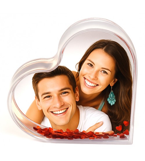 Сърцевидно Преспапие със Снимка