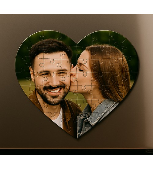 Магнитен Пъзел със Снимка - Сърце