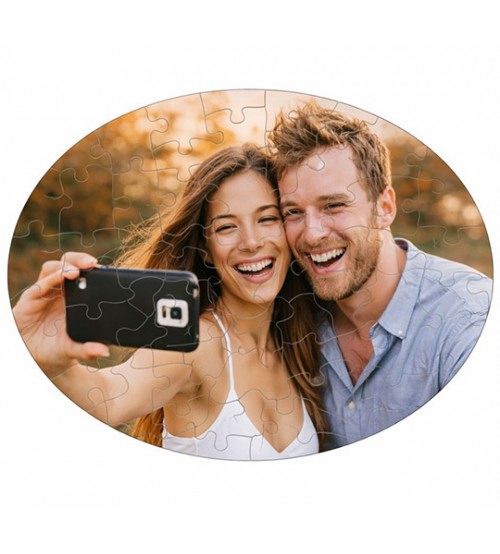 Фото Пъзел Овал Със Снимка 19×24 См – 45 Части