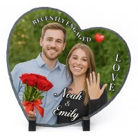 Фото камък във форма на сърце със снимка Фото камък във форма на сърце със снимка