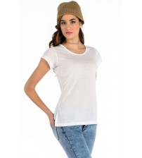 Бяла Дамска Тениска със Снимка