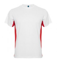 Бяла Тениска с Червен Подръкав