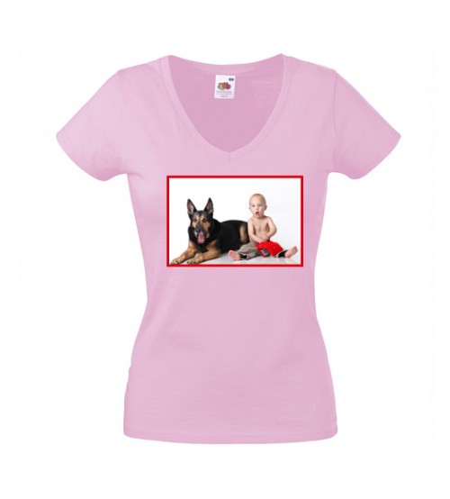 Дамска Розова Тениска със Снимка