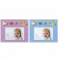 Бебешка Фото Рамка За Снимка 10 Х 15 См Розова И Светло Синя