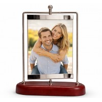 Сребриста Метална Фото Рамка С Дървена Основа За 2 Снимки 10 Х 15 См Сребриста Метална Фото Рамка С Дървена Основа За 2 Снимки 10 Х 15 См