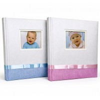 Бебешки Фото Албум С Прозорец Син И Розов За 200 Снимки 22 Х 22 См