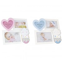 Детска Фото Рамка За Бебе Сърце И Слончета – За 3 Снимки