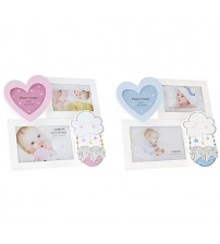 Детска Фото Рамка За Бебе Сърце И Слончета – За 3 Снимки