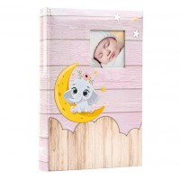 Детски Фото Албум Moon За 300 Снимки 10x15 см Светло Син И Розов