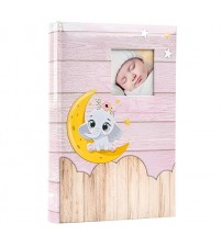 Детски Фото Албум Moon За 300 Снимки 10x15 см Светло Син И Розов