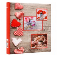 Фото Албум Love За 200 Снимки 10x15 См Сърца Дървен Дизайн