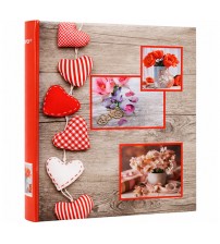 Фото Албум Love За 200 Снимки 10x15 См Сърца Дървен Дизайн