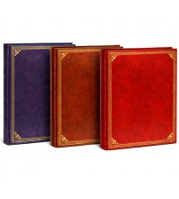 Фото Албум С Метални Скоби И Самозалепващи Листи 22x30.5 См – 20 Бели Листа – Кафяв / Бордо / Син