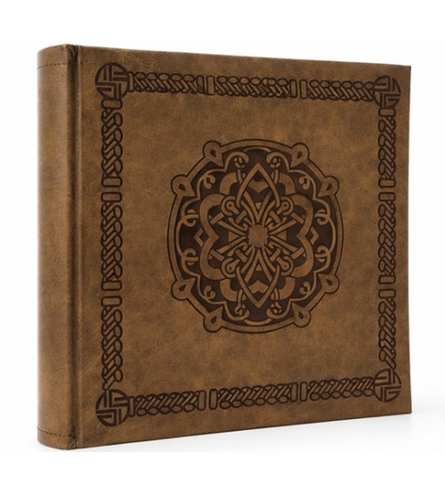 Кожен Фото Албум За 200 Снимки 10x15 См С Орнаментен Ретро Дизайн