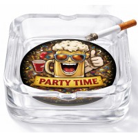 Квадратен Стъклен Пепелник С Персонализиран Дизайн