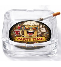 Квадратен Стъклен Пепелник С Персонализиран Дизайн Квадратен Стъклен Пепелник С Персонализиран Дизайн