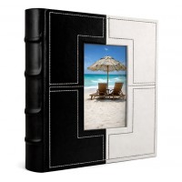 Луксозен Фото Албум Черно И Бяло С Прозорец За 200 Снимки 10 Х 15 См
